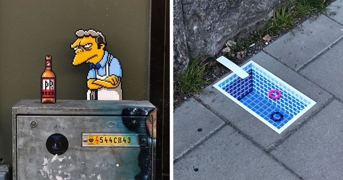 Swedish Artist Is ‘Vandalizing’ Streets With His Stunning Pixel Art (New Pics)