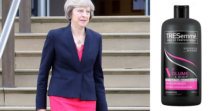 Theresa May Dresses A Lot Like Tresemmé Bottles And The 9 Comparisons Are Hilarious