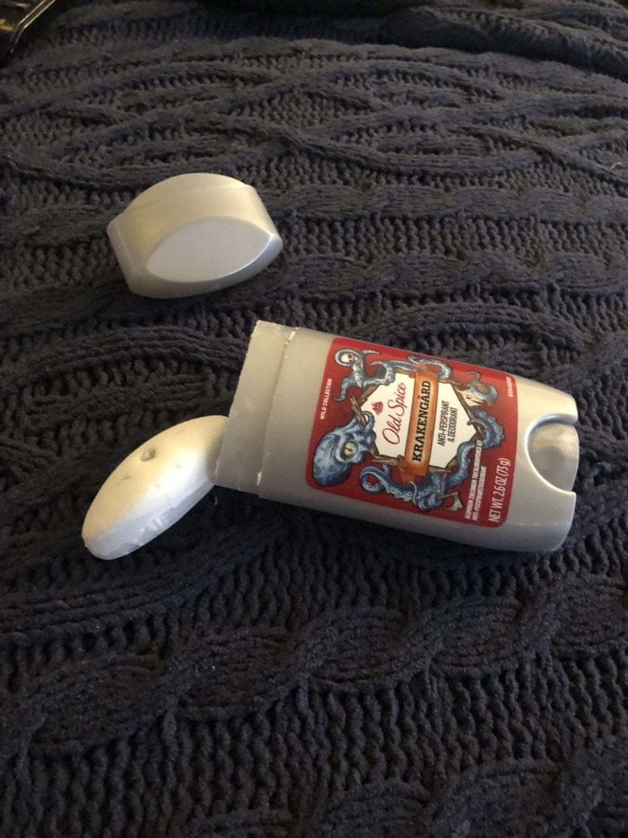 When You Reach The End Of Your Deodorant And The Deodorant Part Falls Out