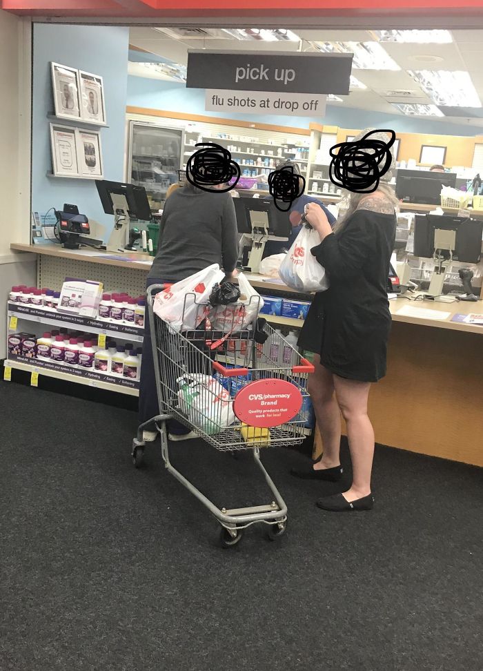 These People Purchasing A Ton Of Crap And Checking Out At The Pharmacy