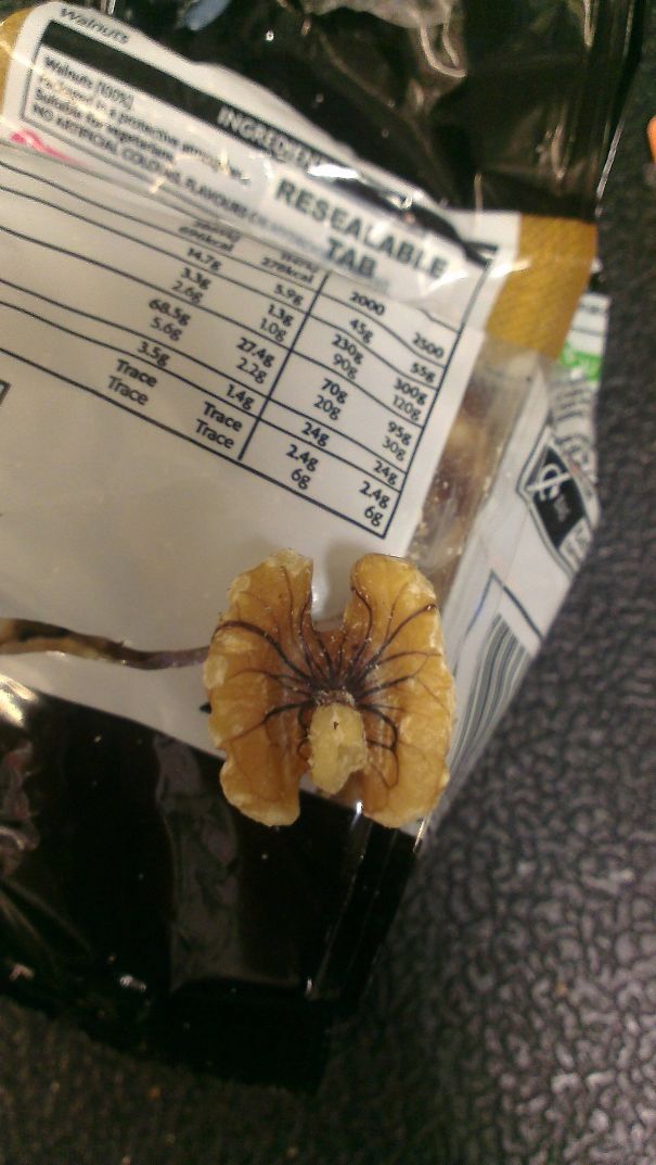 Was Eating A Packet Of Walnuts When I Happened To Notice This... Almost Had A Heart Attack