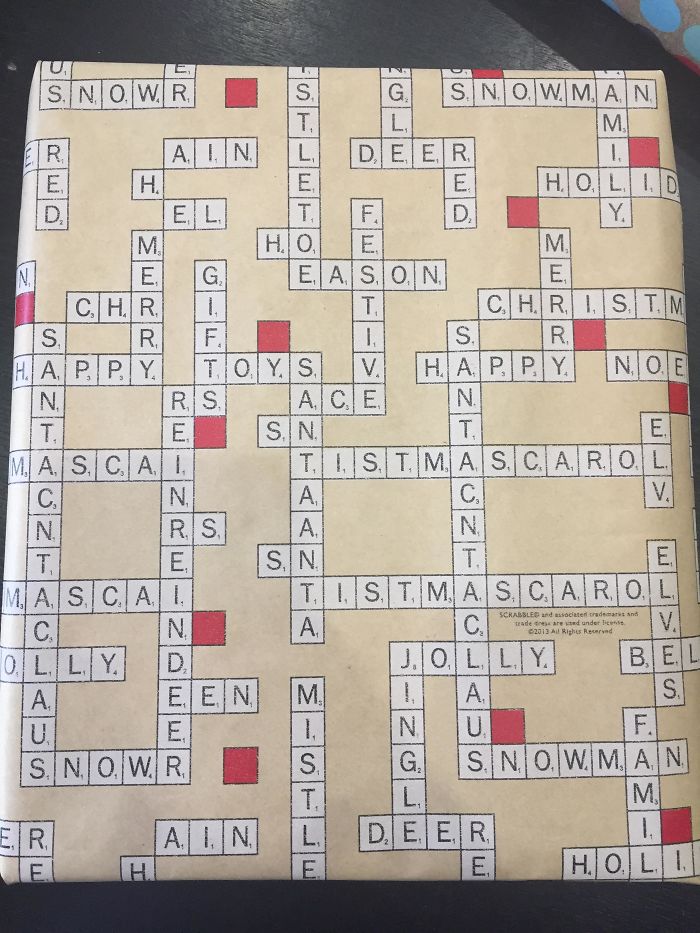 This Scrabble Wrapping Paper