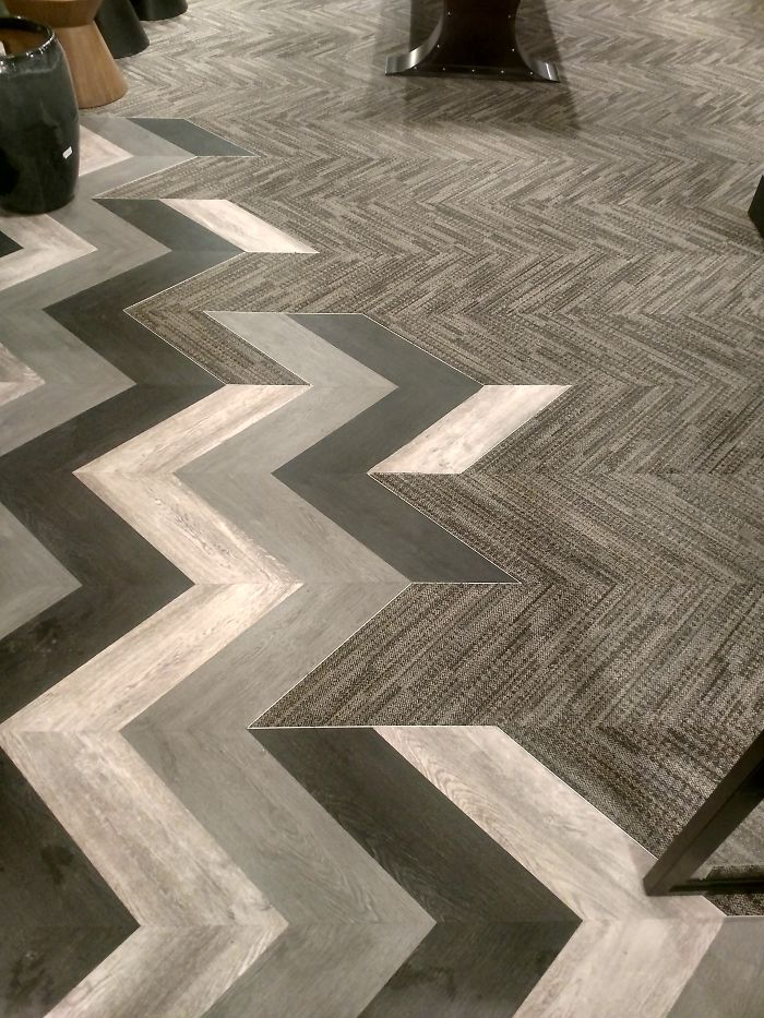 This Is Where The Tile Meets The Carpet In My Apartment's Clubhouse