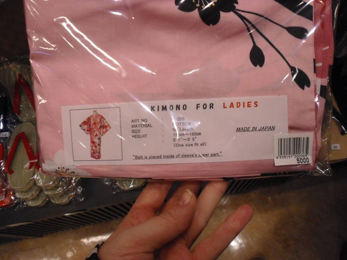 "One Size Fits All" In Japan