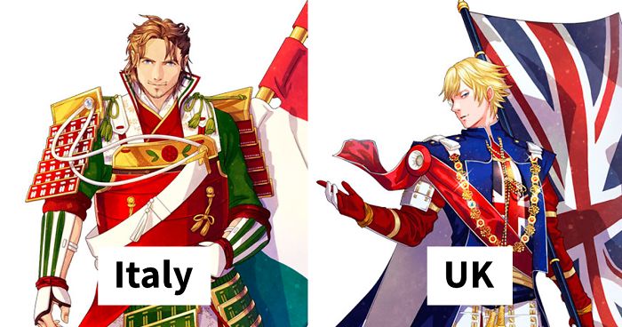 Japanese Artists Reimagine Countries And Their Flags As Anime Characters For 2020 Tokyo Olympics (30 Pics)