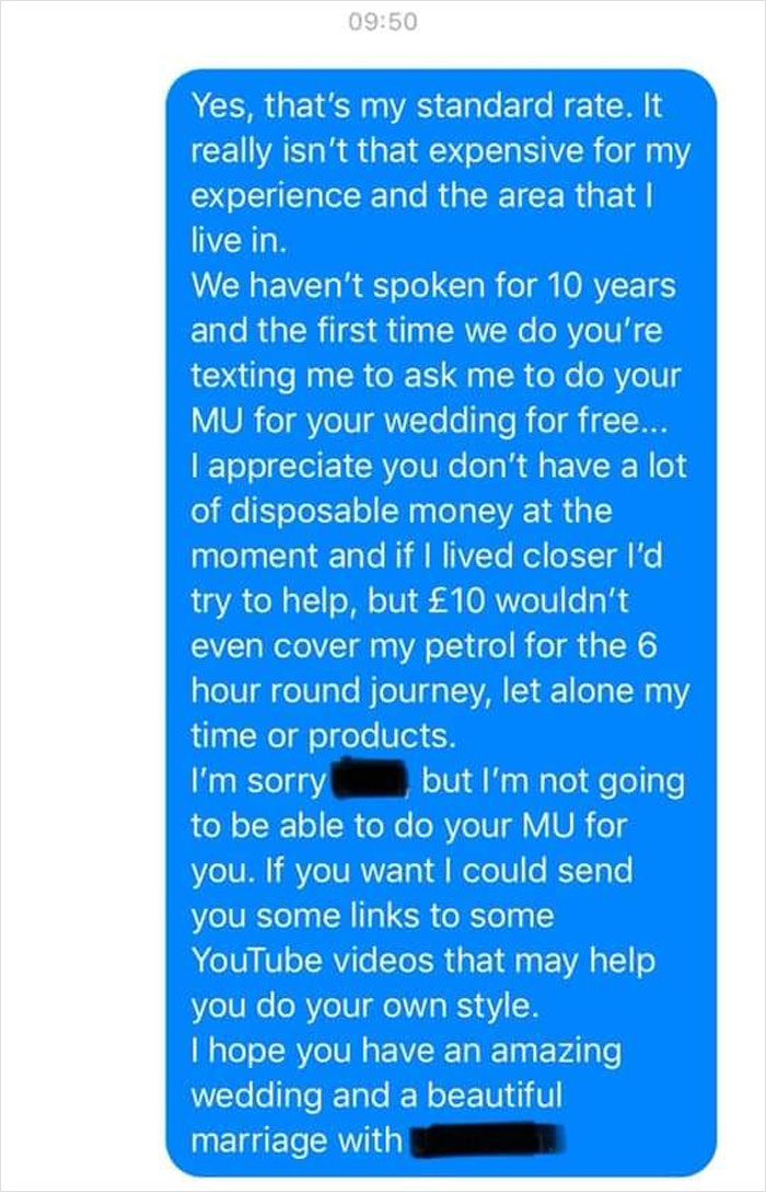 Makeup Artist Shares Screenshots From Entitled Bride That Wanted To Get Makeup And Hair For Exposure