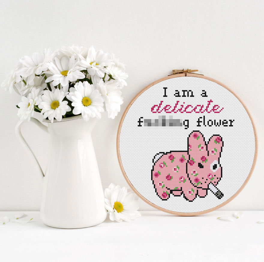 19 Modern Cross Stitches That Are Inappropriate But Fabulous! And Hilarious Too