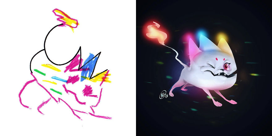 Artists From Around The World Have Drawn Hundreds Of Monsters Based On My Kids' Designs