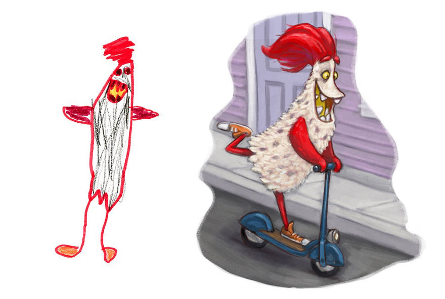 Artists From Around The World Have Drawn Hundreds Of Monsters Based On My Kids' Designs