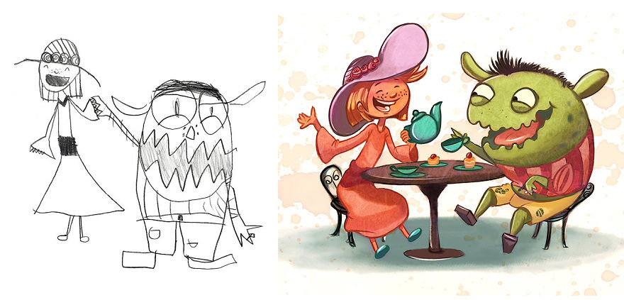 Artists From Around The World Have Drawn Hundreds Of Monsters Based On My Kids' Designs