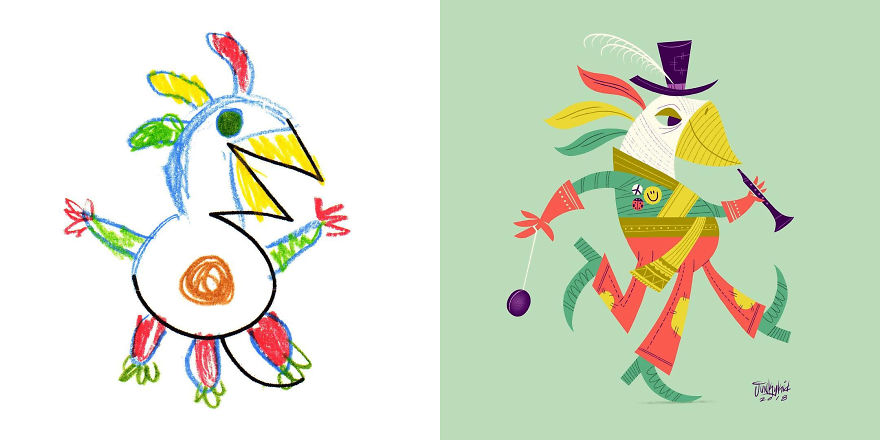 Artists From Around The World Have Drawn Hundreds Of Monsters Based On My Kids' Designs