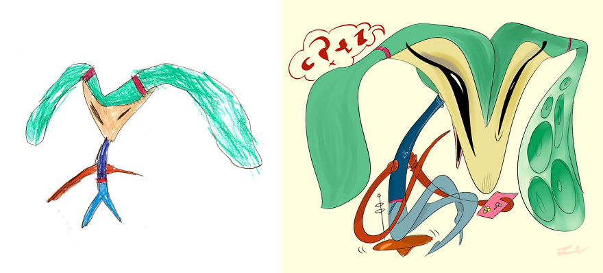 Artists From Around The World Have Drawn Hundreds Of Monsters Based On My Kids' Designs