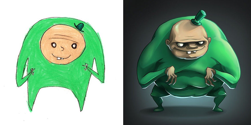 Artists From Around The World Have Drawn Hundreds Of Monsters Based On My Kids' Designs