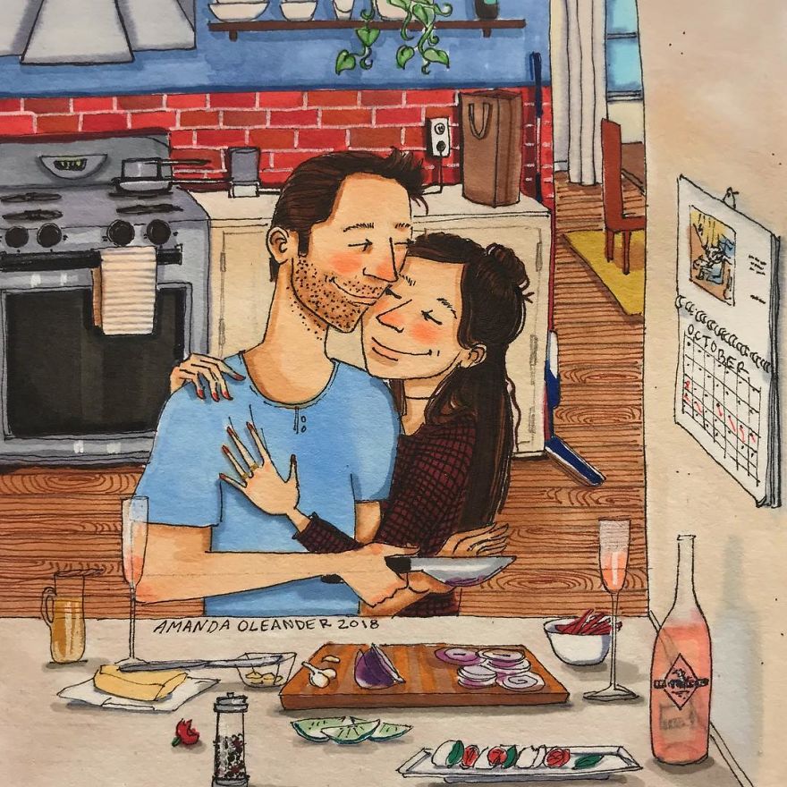 Artist Shows How Passionate Couples Behave When Nobody Sees Them (New Pics)