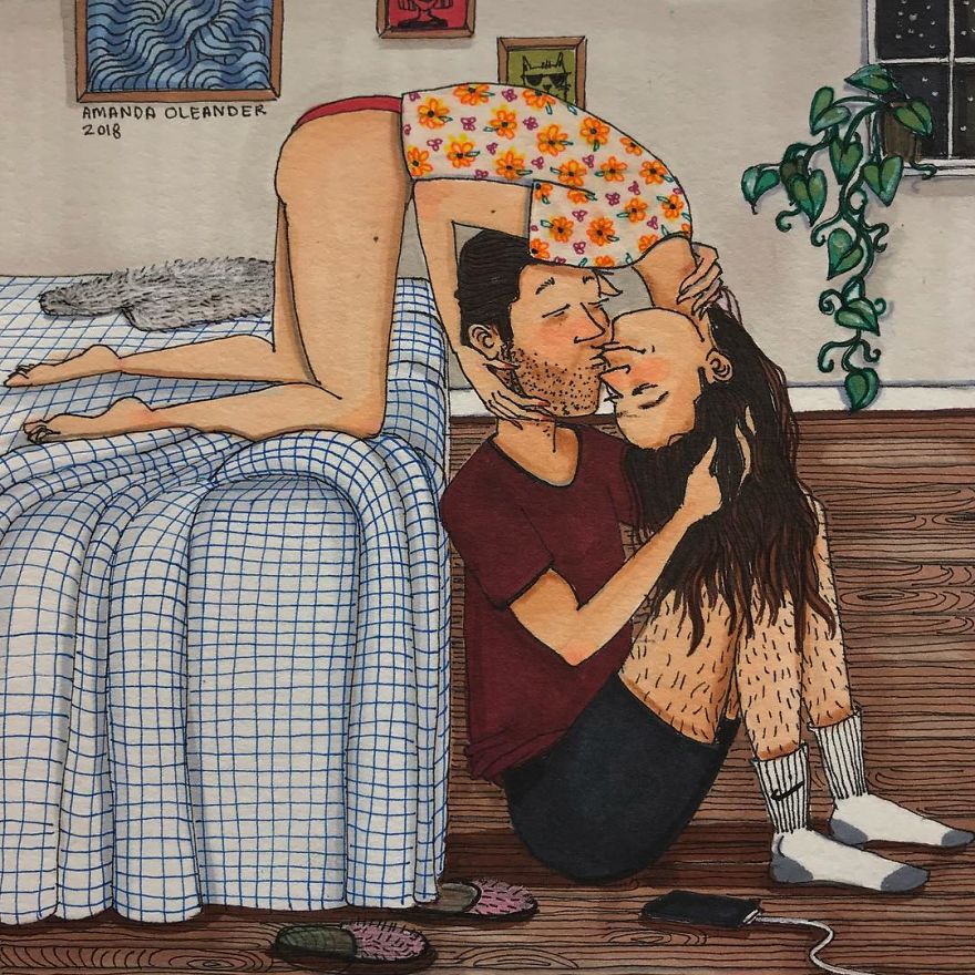 Artist Shows How Passionate Couples Behave When Nobody Sees Them (New Pics)