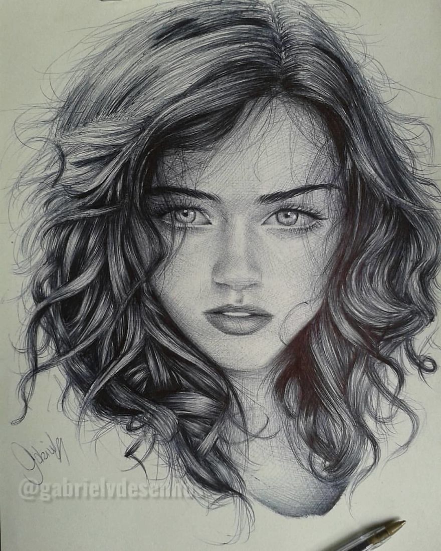 Artist Uses As A Tool Only A Ballpoint Pen To Capture The Emotions Of The People And The Result Is Amazing