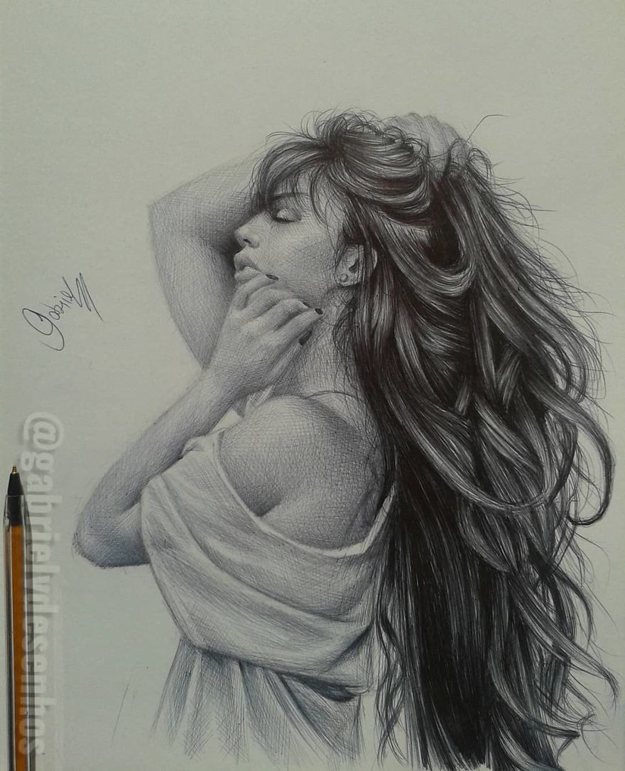 Artist Uses As A Tool Only A Ballpoint Pen To Capture The Emotions Of The People And The Result Is Amazing