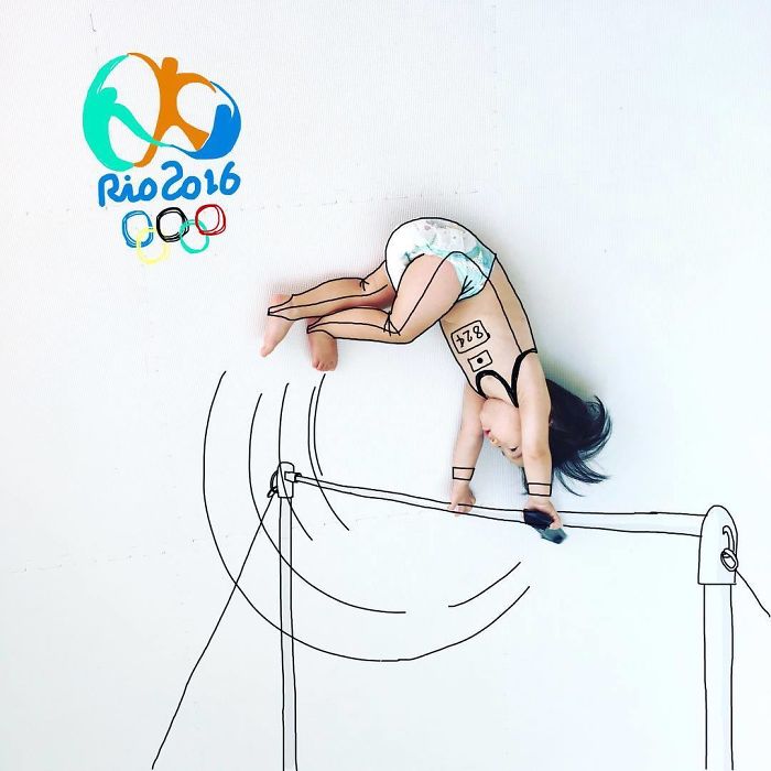 This Father Mixes Drawings And Photos To Create A Fantasy World For His Children