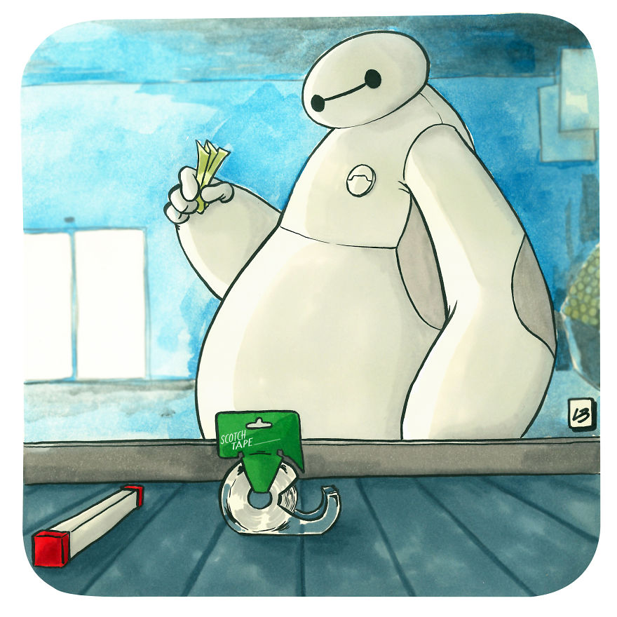 Baymax And Scotch Tape
