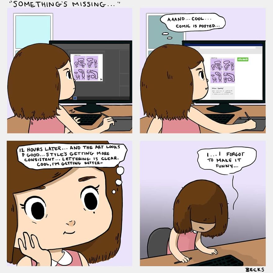Becks Comics Is Living Her Dream Of Making A Webcomic, Even If It's Not Perfect (17 Comics)