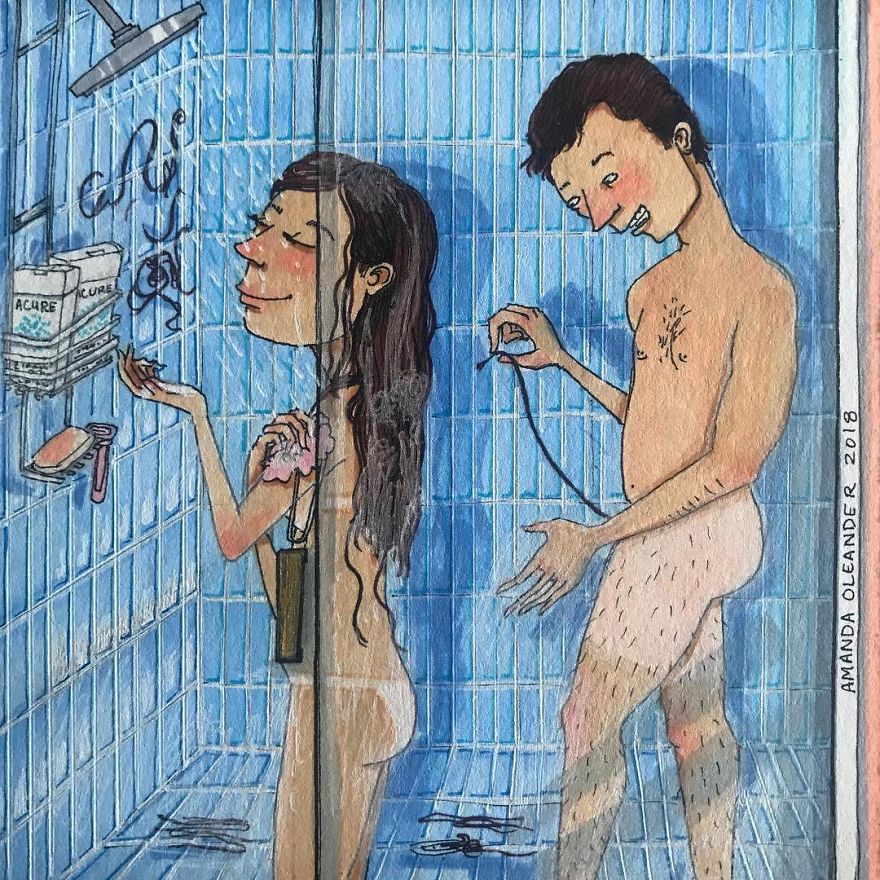 Artist Shows How Passionate Couples Behave When Nobody Sees Them (New Pics)