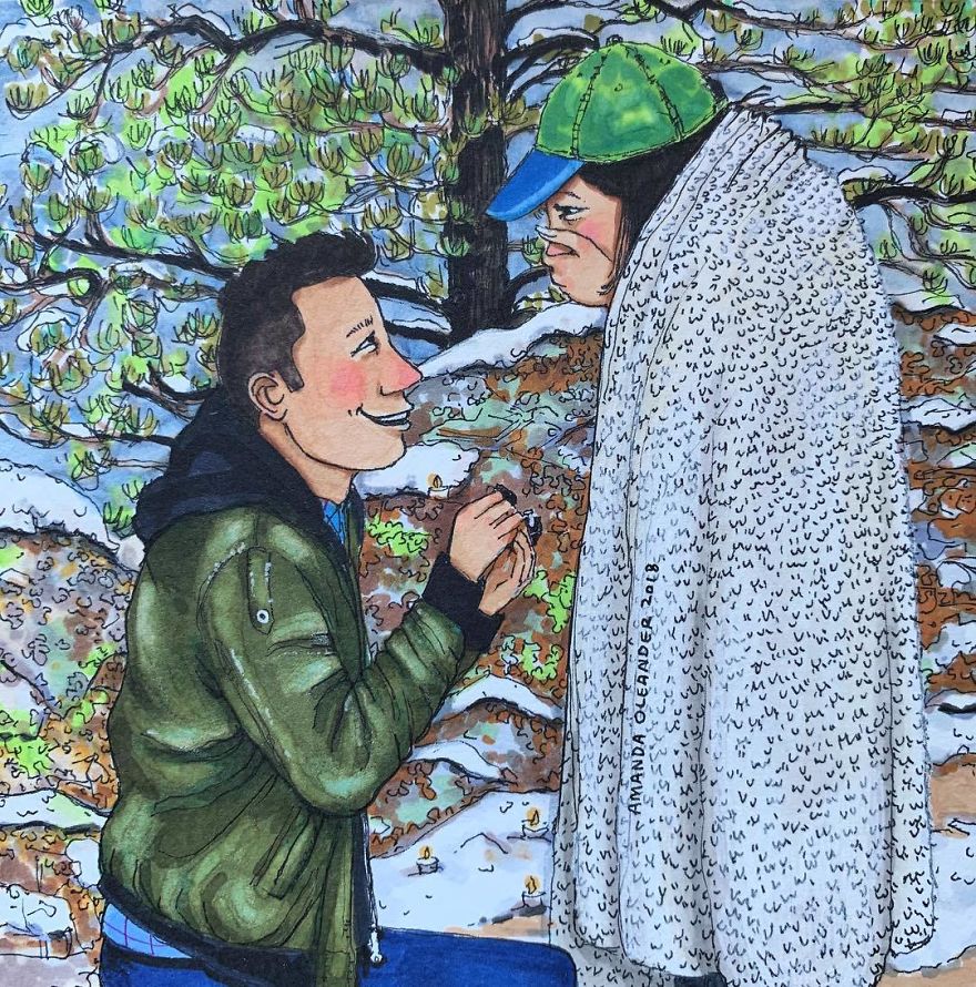 Artist Shows How Passionate Couples Behave When Nobody Sees Them (New Pics)