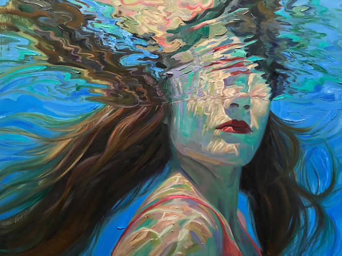 Californian Artist Isabel Emrich Paints Dazzling Depictions Of Women Submerged Underwater 🌊
