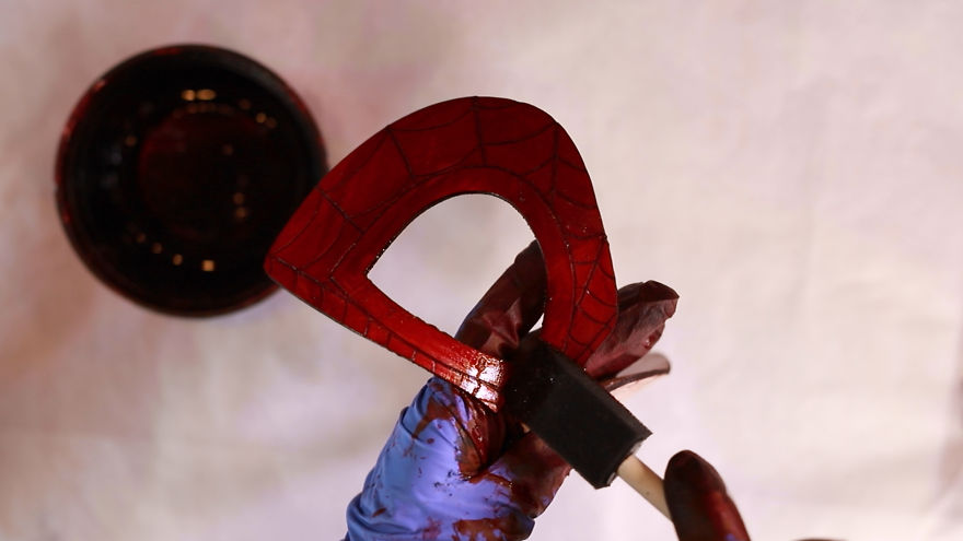 I Made A Simple Spider Man Mask To Wear At Comic Conventions For My Husband. I Made A Simple Spider Man Mask To Wear At Comic Conventions For My Husband.