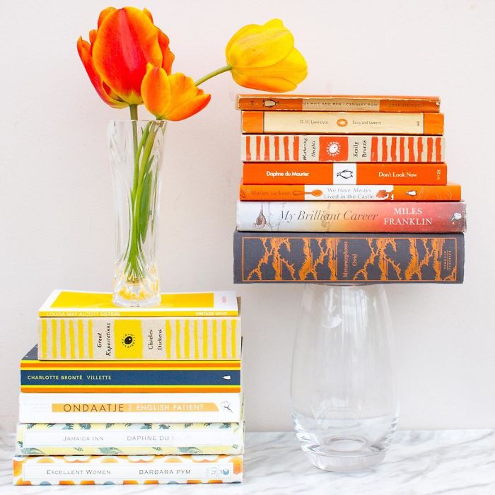 I Take Beautiful Photos Of My Book Collection To Spread Some Joy And Colour