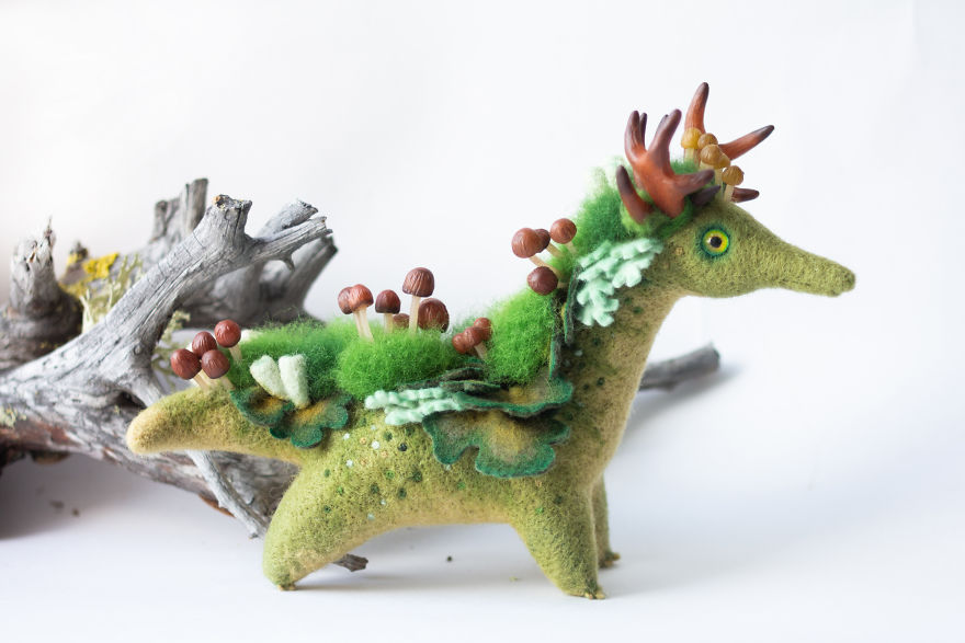New Dragons And Fairy Creatures That I Felted This Year