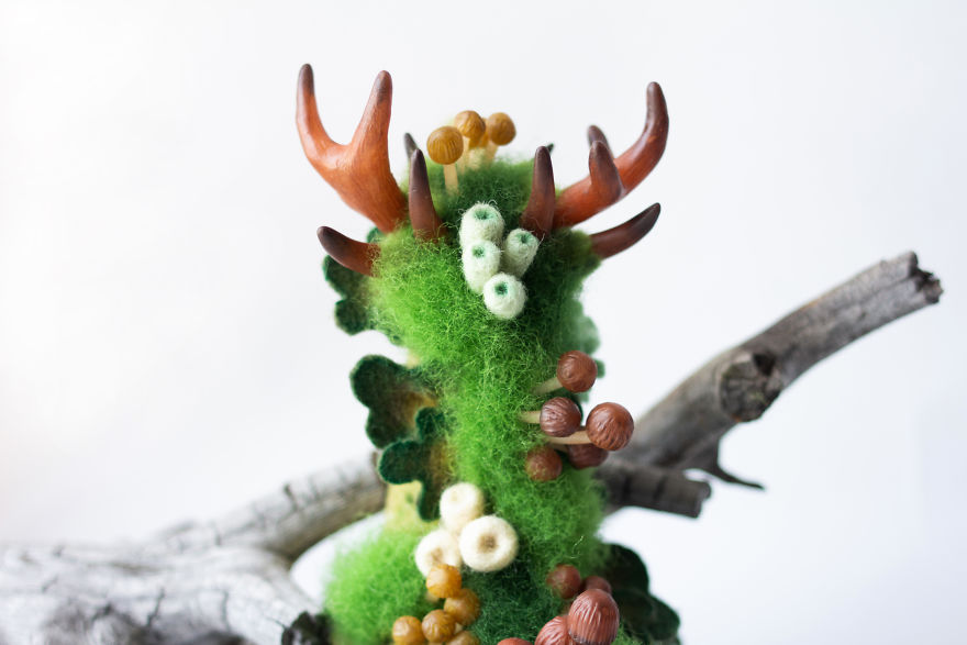 New Dragons And Fairy Creatures That I Felted This Year