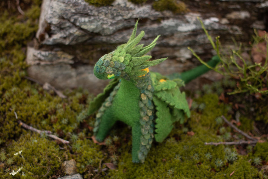 New Dragons And Fairy Creatures That I Felted This Year