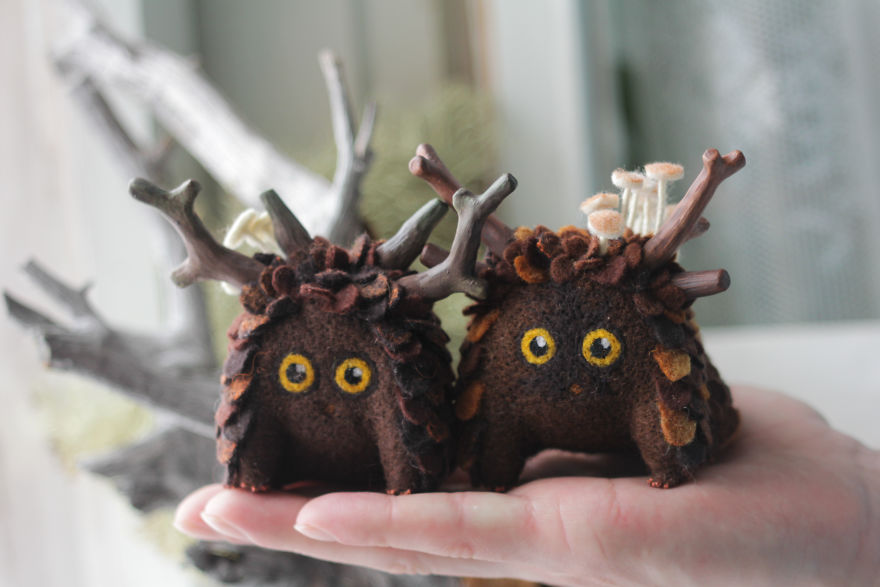 New Dragons And Fairy Creatures That I Felted This Year