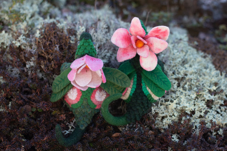 New Dragons And Fairy Creatures That I Felted This Year