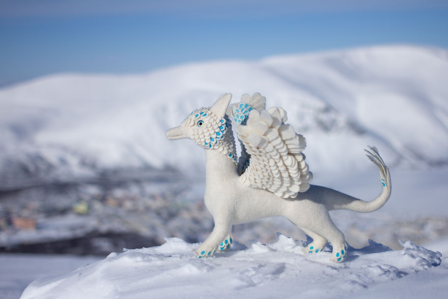 New Dragons And Fairy Creatures That I Felted This Year