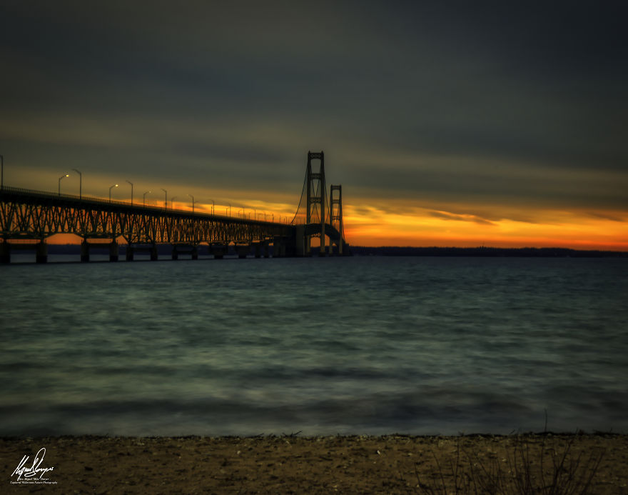 Mackinaw Bridge At Dawn