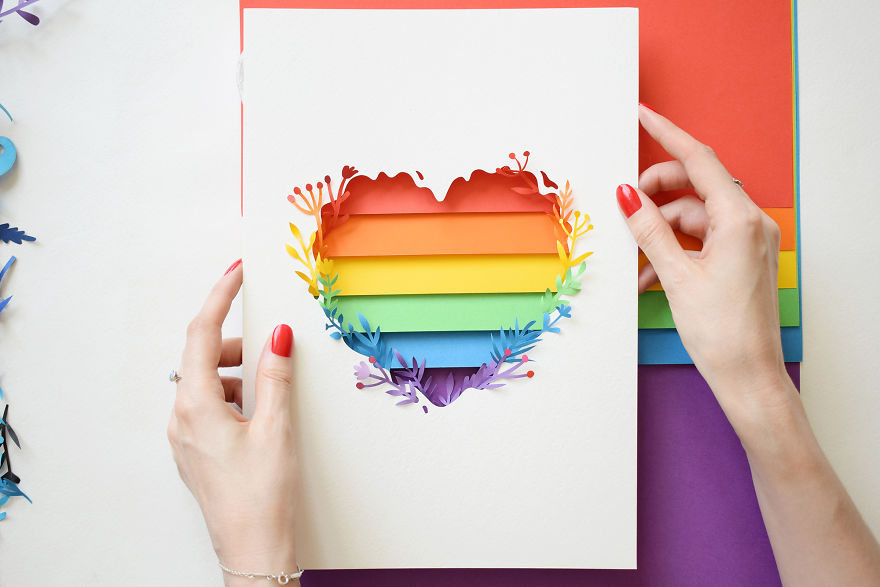 In Honor Of Pride Month, I Crafted 6 Paper LGBTQ+ Flags