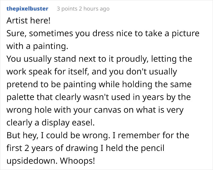 People Call Out This Woman Because Her Palette Doesn't Change, She Responds By Saying She Has Been Painting Since Childhood