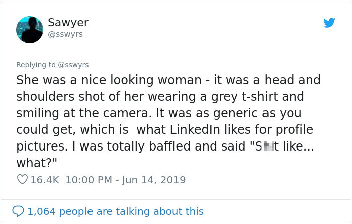 Boss Calls Woman 'Slutty' After Seeing Her Linkedin Profile Pic Where She's Wearing A Basic T-Shirt, Employee Calls Him Out