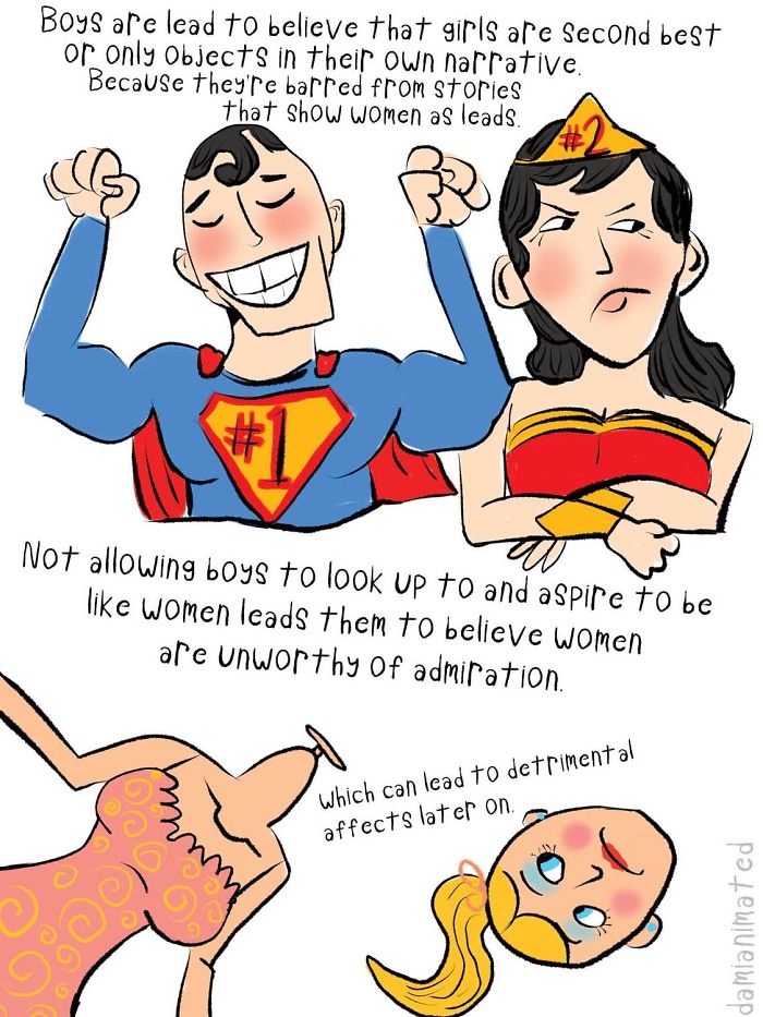 Guy Illustrates How Boys Develop Sexism From Seemingly Small Interactions With Adults