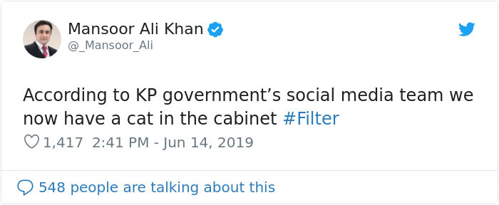 Pakistani Government Officials Accidentally Turn On Cat Filter During Facebook Live, Hilarity Ensues