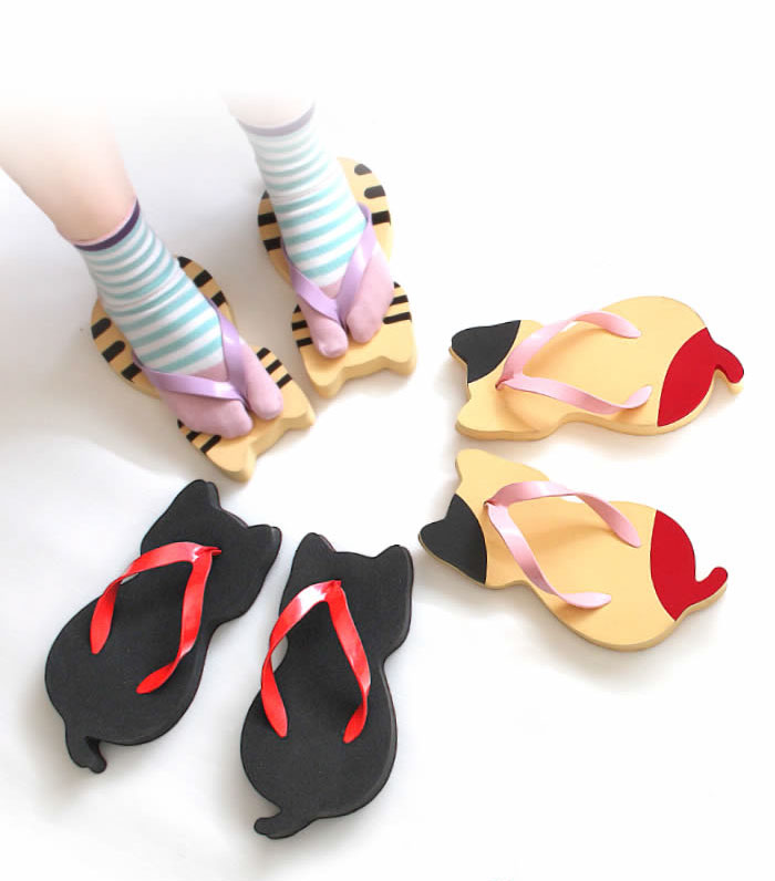 These Cat-Shaped Sandals Were Created By A Japanese Company, And They Look Adorable