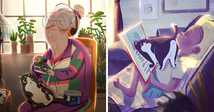 Italian Illustrator Shows The True Colors Of Cats That Prove How Adorable They Can Be (30 Pics)