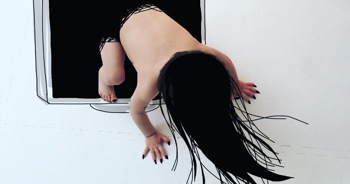 Japanese Father Of Two Draws On His Kids’ Photos And The Result Is Adorable (50 Pics)