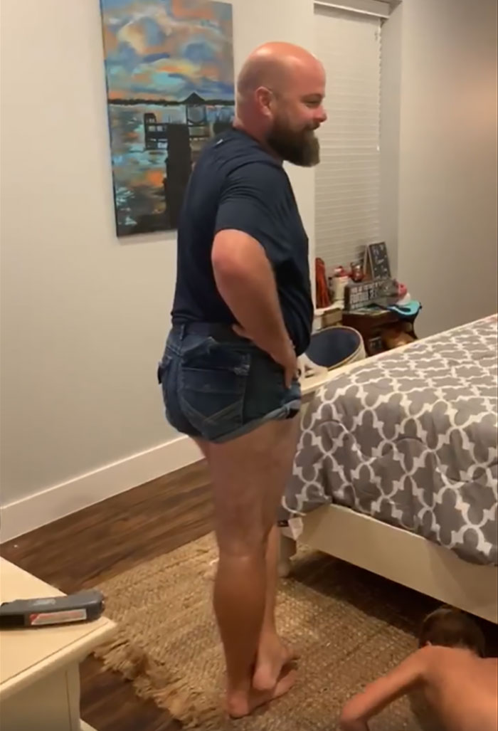 Dad Puts On Skimpy Shorts To Prove A Point To His Daughter
