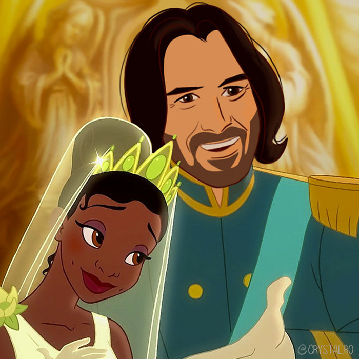 Artist Reimagines Keanu Reeves As 9 Disney Princes, Absolutely Nails It