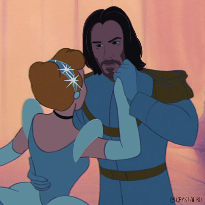 Artist Reimagines Keanu Reeves As 9 Disney Princes, Absolutely Nails It