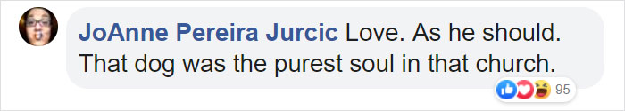 Priest Has An Adorable Reaction To A Dog Who Crashed His Church Service