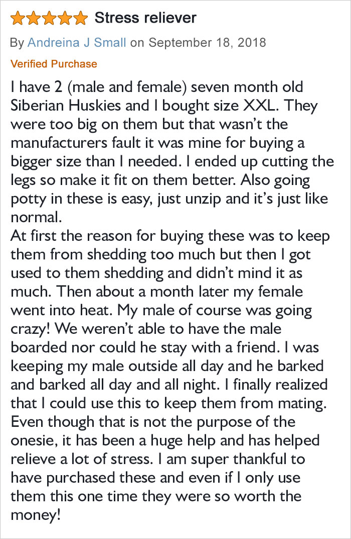 Amazon Is Selling Dog Onesies That Protect Your House From Shedding And Helps Reduce Their Anxiety