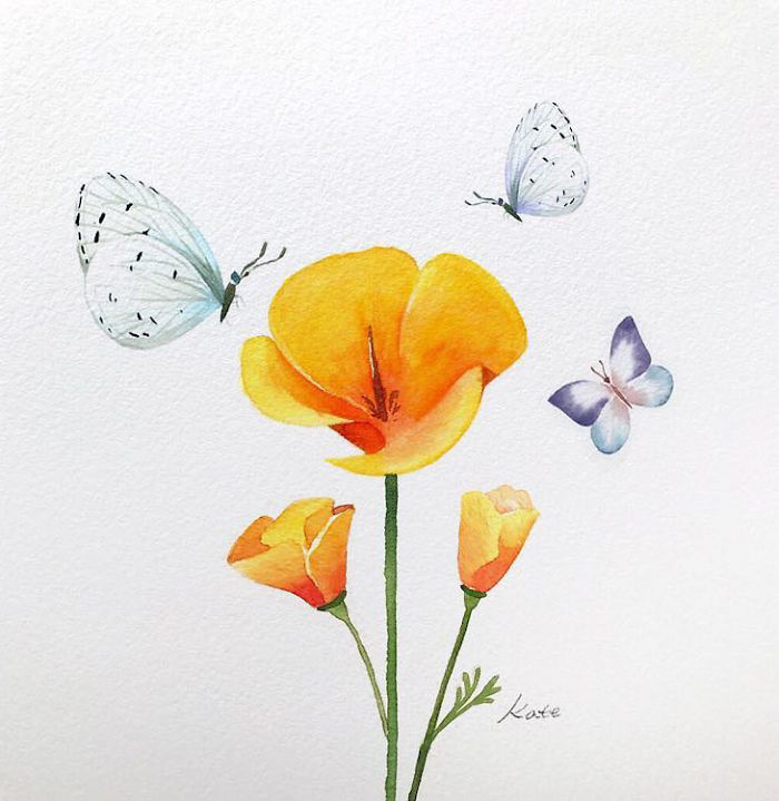Korean Artist Uploads Step By Step Tutorials On How To Draw Beautiful Flowers